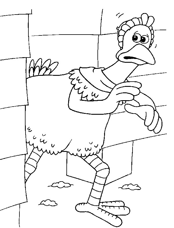 Plansa de colorat cu Chicken run 1 1